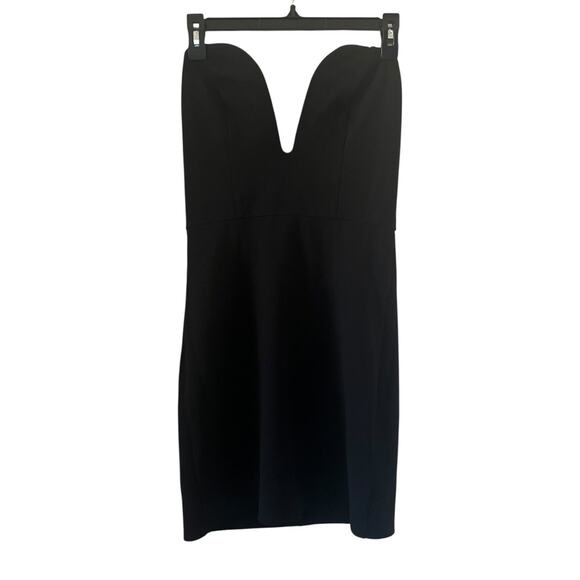 hours Cynlee U-Wire Neckline Mini Black Bodycon Dress Size M - Picture 2 of 11